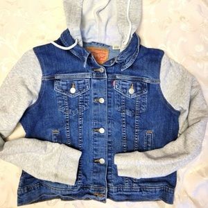 Levi Strauss Denim Sweatshirt Sleeve Extra Large Kids Jacket